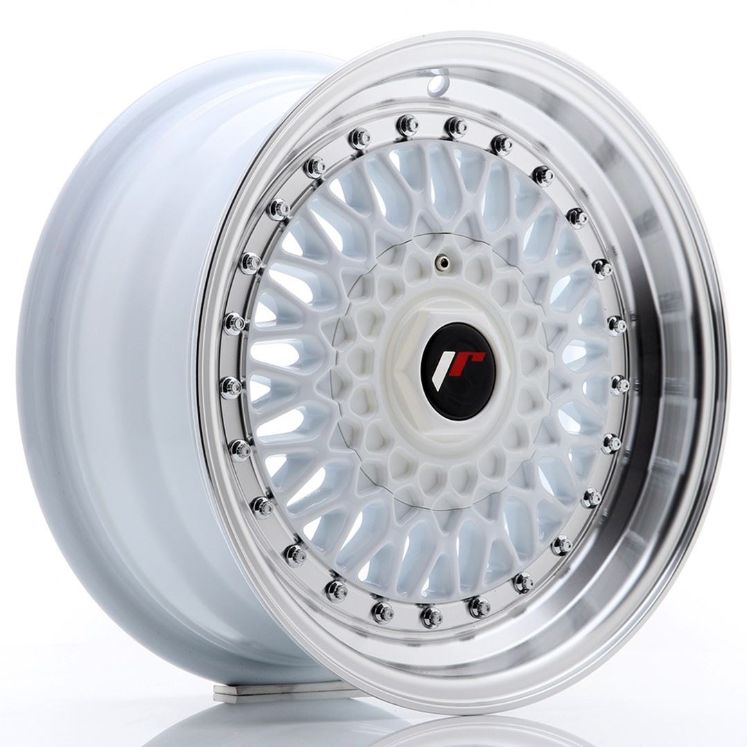 JR Wheels JR9 15x7 ET20 4x100/4x108 White w/Machined Lip