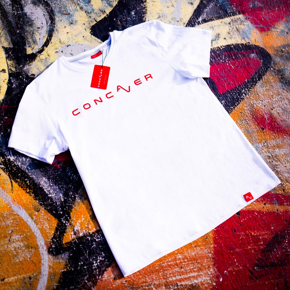 Concaver Men's T-Shirt Logo White
