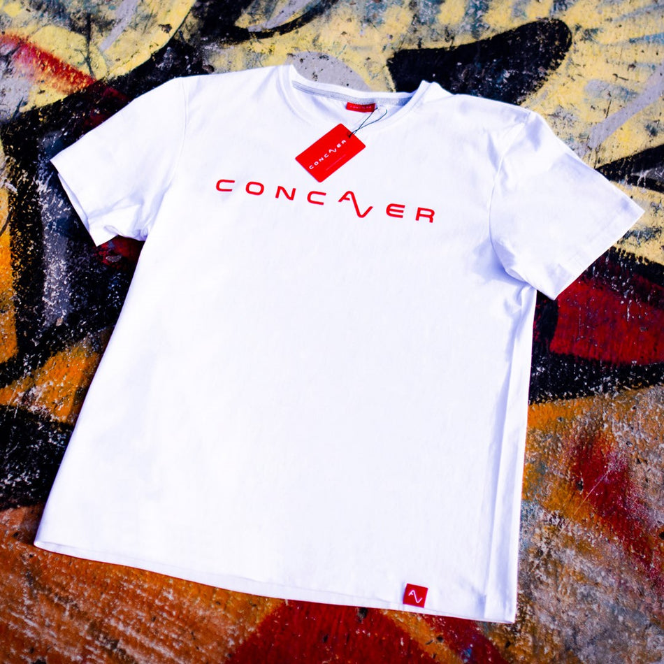 Concaver Men's T-Shirt Logo White