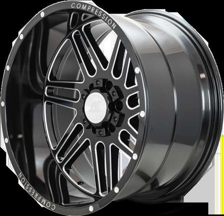 22" AXE Compression Offroad AX3.0 Gloss Black Milled AX 3.0 - 6x135 / 6x139.7