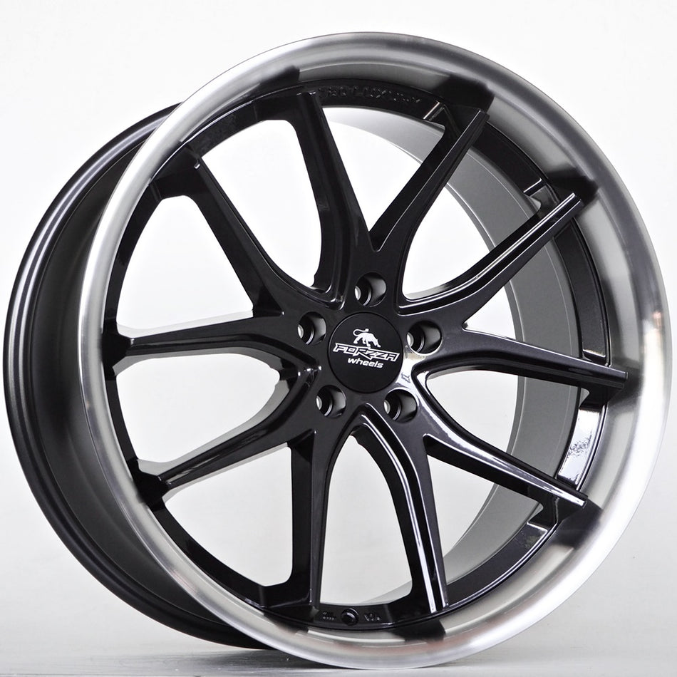 Forzza Storm 9,5X19 5X112 ET40 66,45 Black / Polished Lip