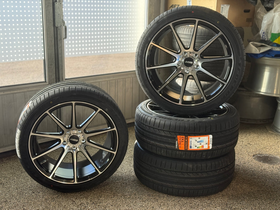 19" ABS 335 Black/Polished 5x120 ET38 74.1 - Tracmax X Privilo 245/40 ZR19 / Tracmax X Privilo  275/35 ZR19 TPMS