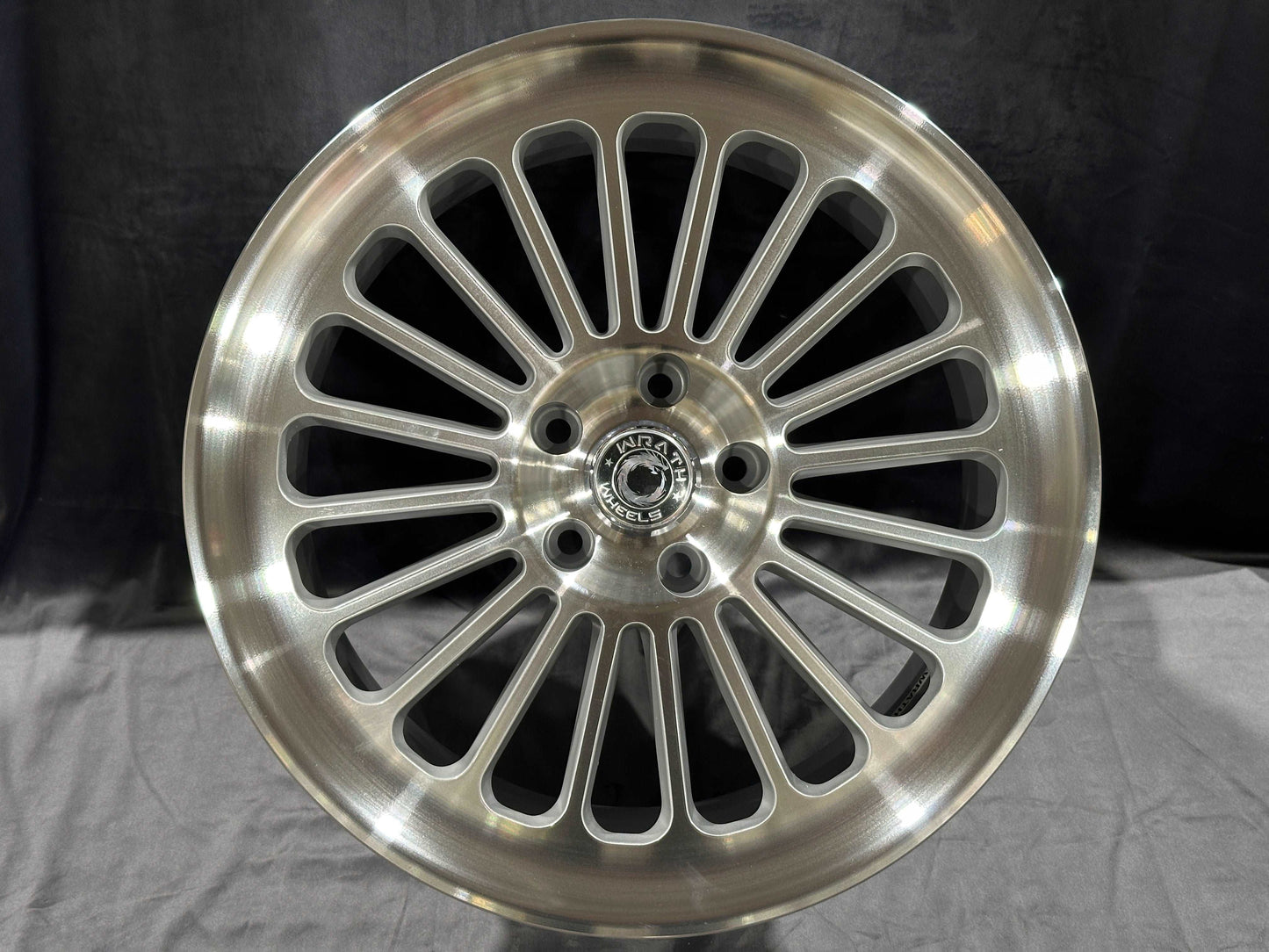 18" Wrath Wheels WF8 Silver Polished Face - 5x112