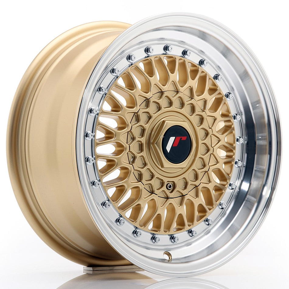 Japan Racing JR9 15x7 ET20 4x100 / 4x108 Gold/Machined Lip