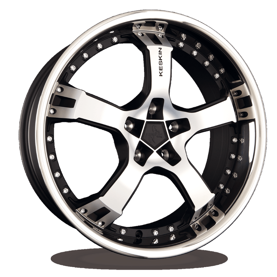 KESKIN WHEELS KT10 9.5x18 ET25 5x100 CB63.4 MATT BLACK FRONT POLISH SL