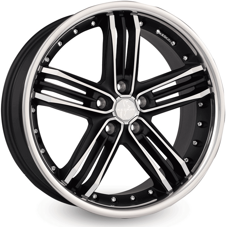 KESKIN WHEELS KT11 9.5x20 ET45 5x112 CB66.5 MATT BLACK FRONT POLISH SL