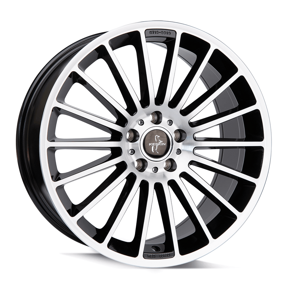 KESKIN WHEELS KT15 8.5x19 ET45 5x112 CB66.6 BLACK FRONT POLISH