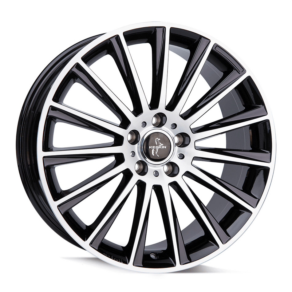 KESKIN WHEELS KT18 7.0x17 ET48 5x112 CB66.6 BLACK FRONT POLISH