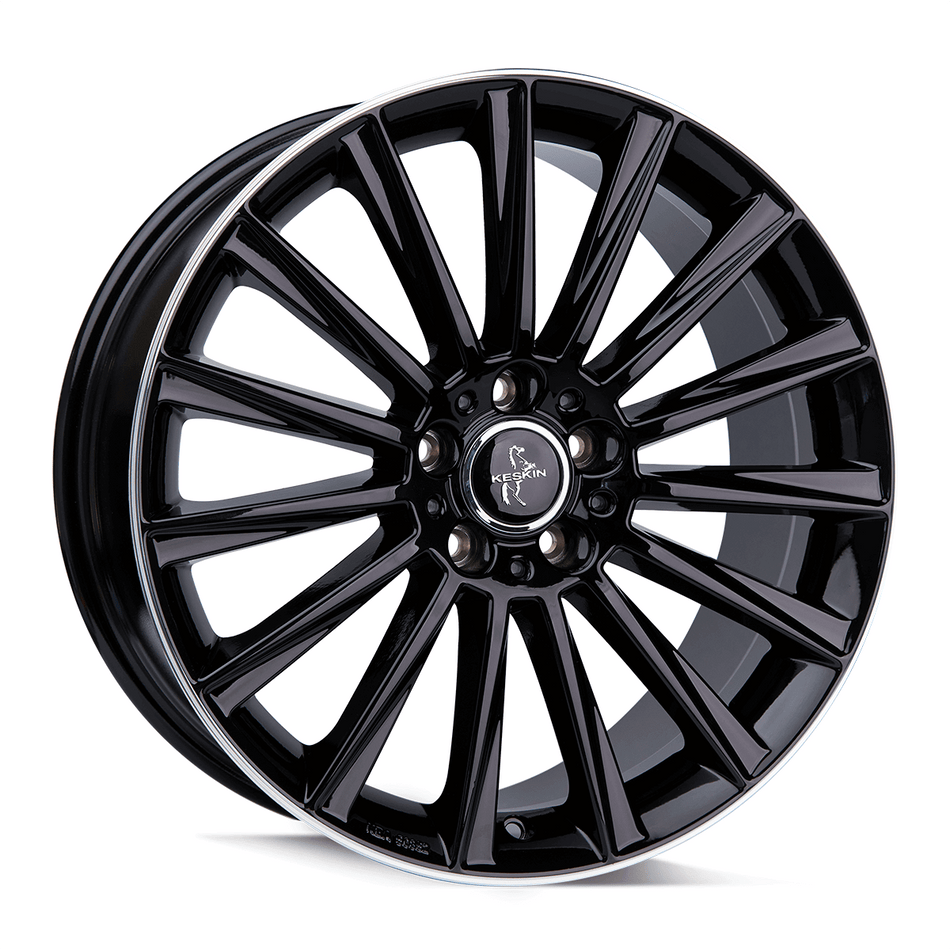 KESKIN WHEELS KT18 8.5x20 ET30 5x120 CB72.6 BLACK LIP POLISH