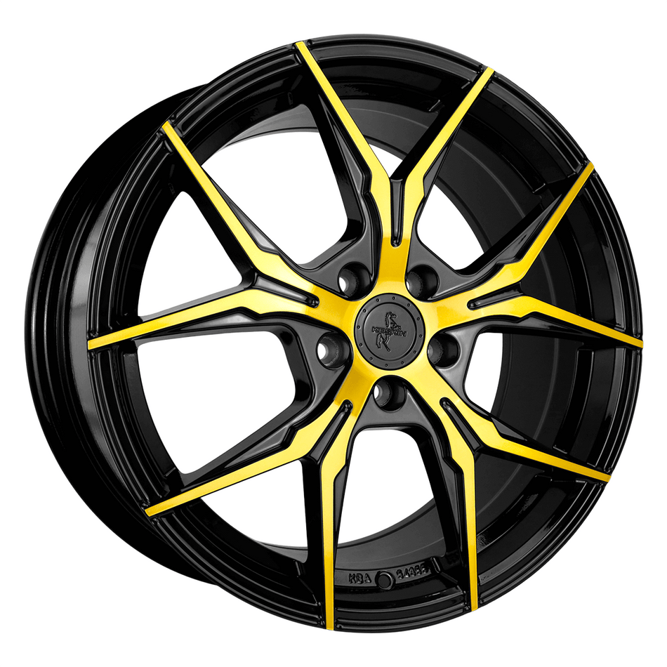 KESKIN WHEELS KT19N 8.5x19 ET45 5x108 CB72.6 BLACK FRONT GOLD