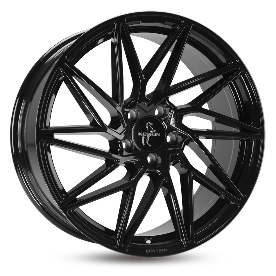 KESKIN WHEELS KT20 8.5x19 ET30 5x112 CB72.6 BLACK PAINTED