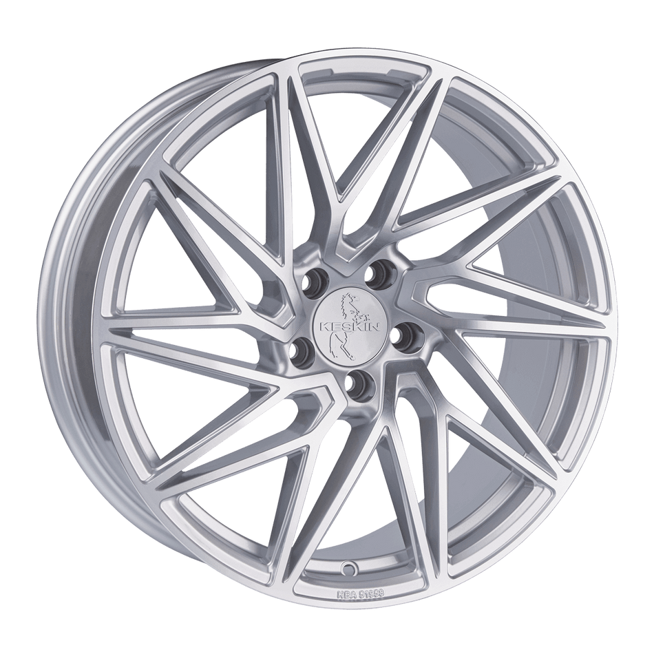 KESKIN WHEELS KT20 8.5x19 ET45 5x112 CB72.6 SILVER FRONT POLISH