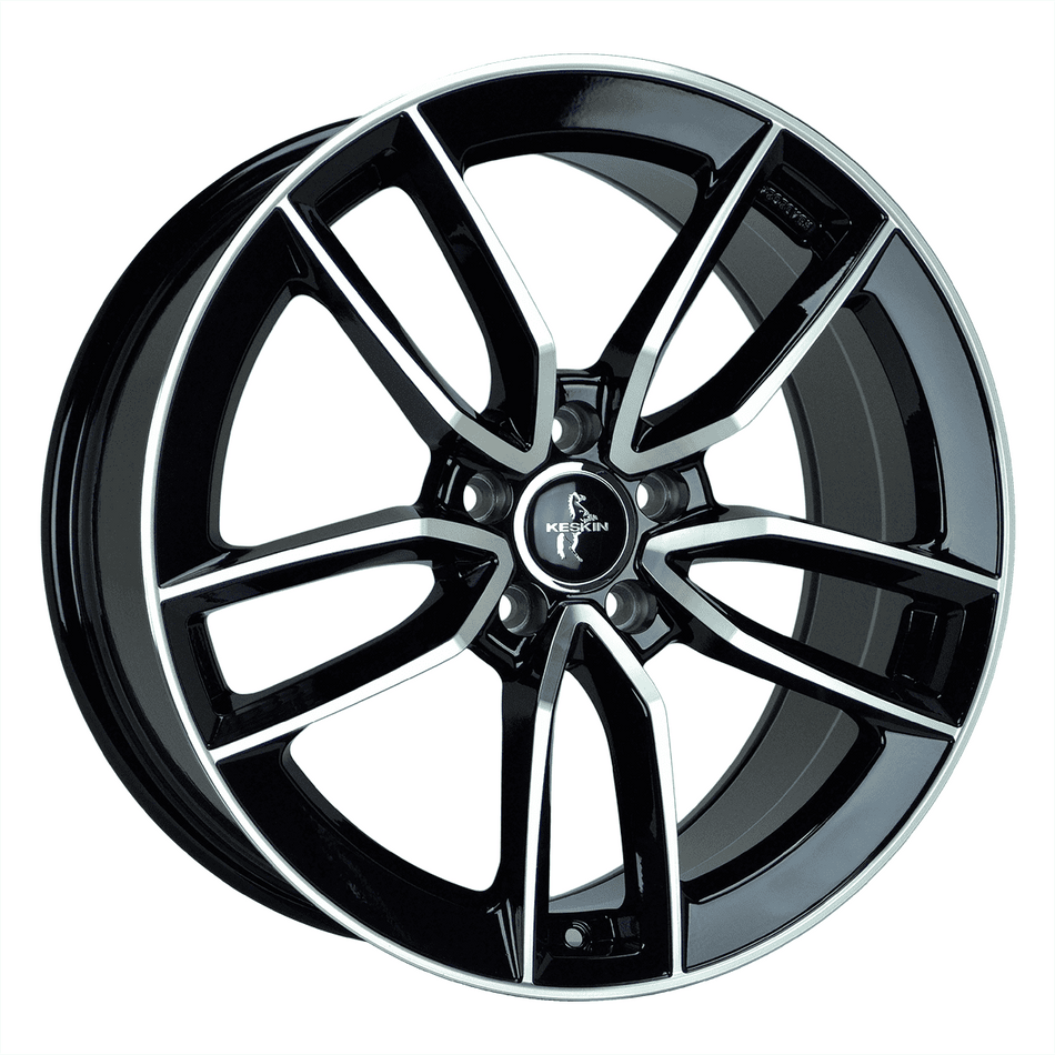 KESKIN WHEELS KT21 8.5x20 ET30 5x112 CB66.6 BLACK FRONT POLISH