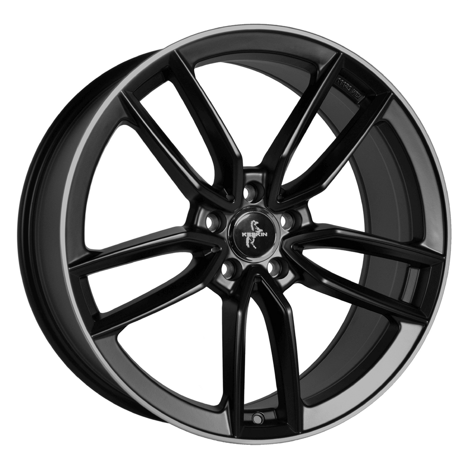KESKIN WHEELS KT21 7.5x17 ET30 5x112 CB66.6 MATT BLACK LIP POLISH