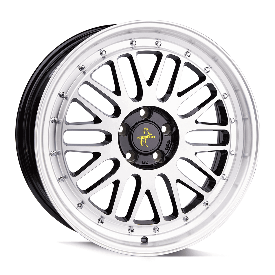 KESKIN WHEELS KT22 8.5x19 ET30 5x100 CB57.1 BLACK FRONT POLISH