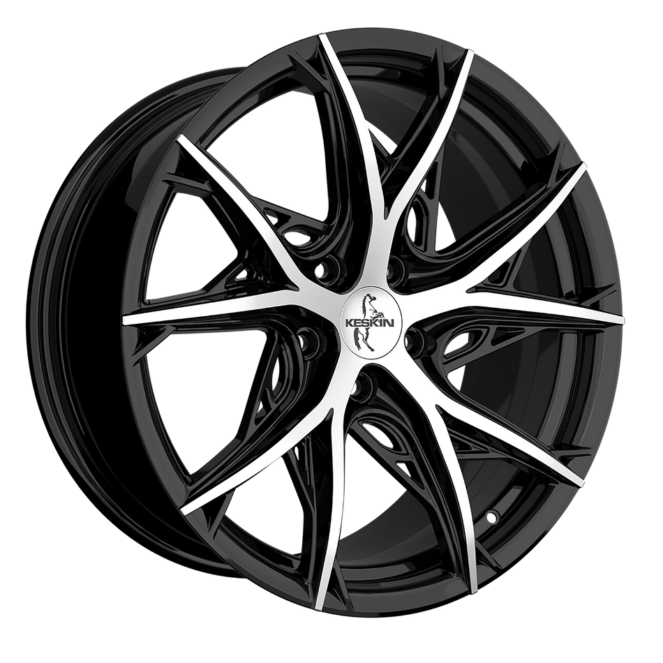 KESKIN WHEELS KT24C 8.5x19 ET35 5x114.3 CB72.6 BLACK FRONT POLISH