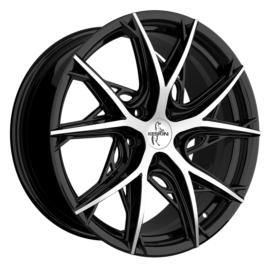 KESKIN WHEELS KT24 8.5x19 ET45 5x112 CB66.6 BLACK FRONT POLISH