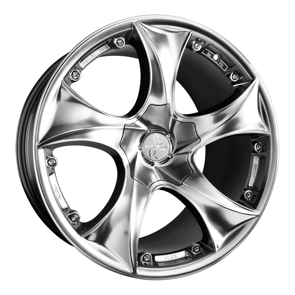 KESKIN WHEELS KT9 10.0x22 ET40 5x120 CB72.6 HYPER BLACK LIP POLISH