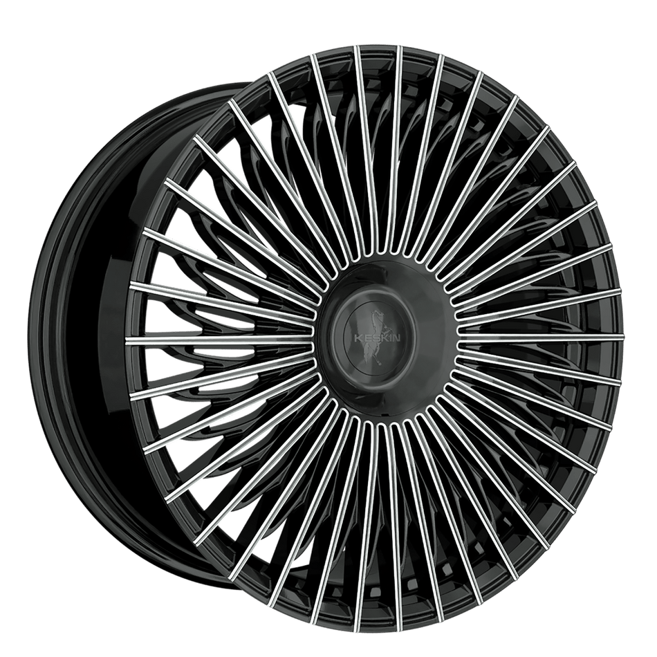 KESKIN WHEELS KT X1 9.5x21 ET50 5x112 CB66.6 BLACK SECRET DIAMOND