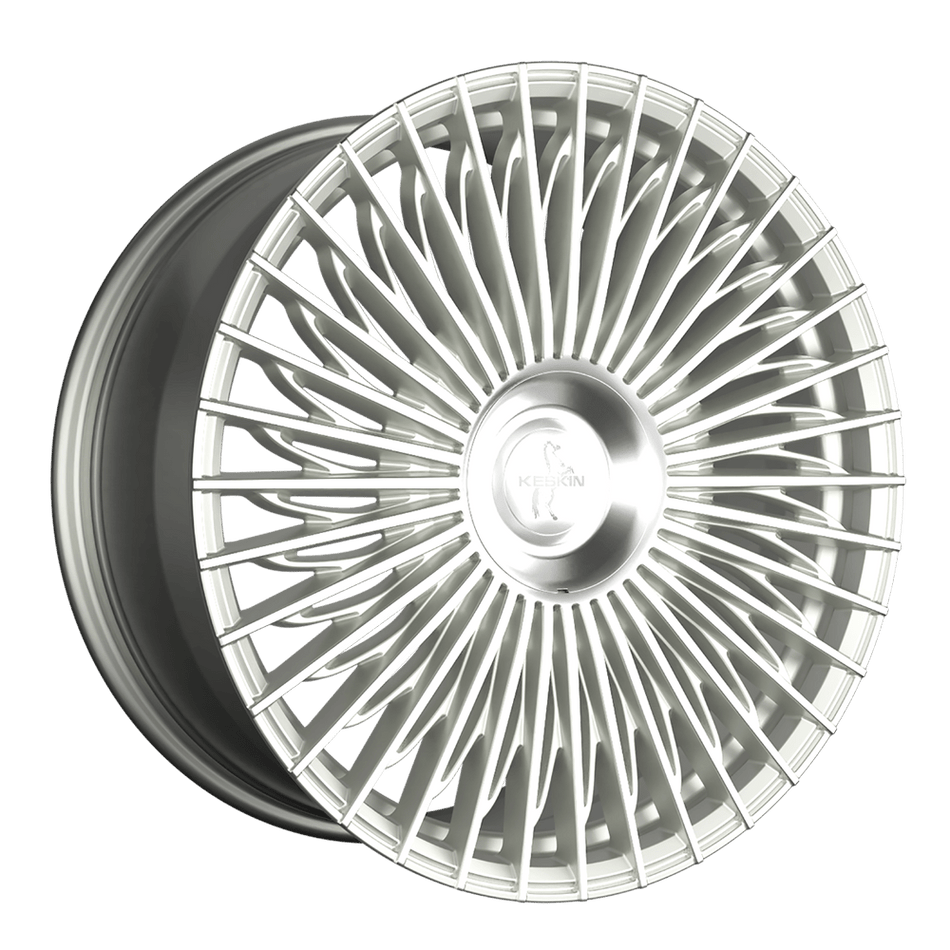 KESKIN WHEELS KT X1 9.5x21 ET20 5x112 CB66.6 SILVER FRONT POLISH