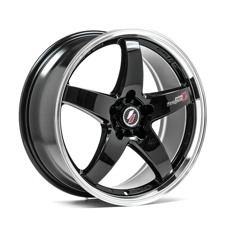 LENSO D1R 8.0x18 ET45 5x112 CB72.6 GLOSS BLACK & POLISHED