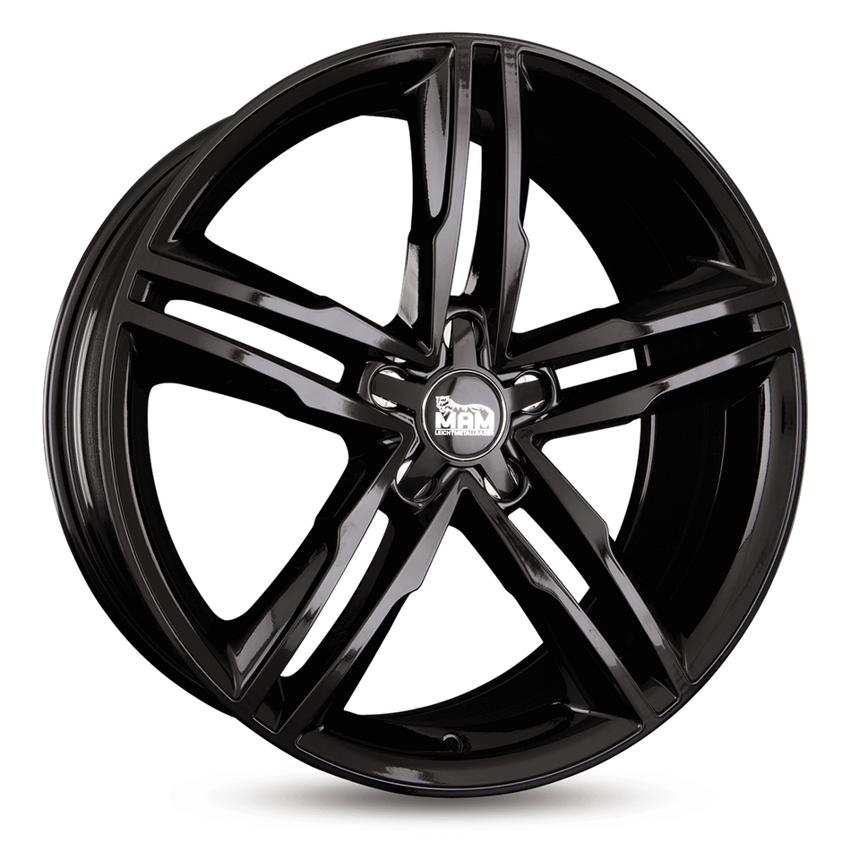 MAM WHEELS A1 8.0x18 ET44 5x112 CB66.5 BLACK PAINTED