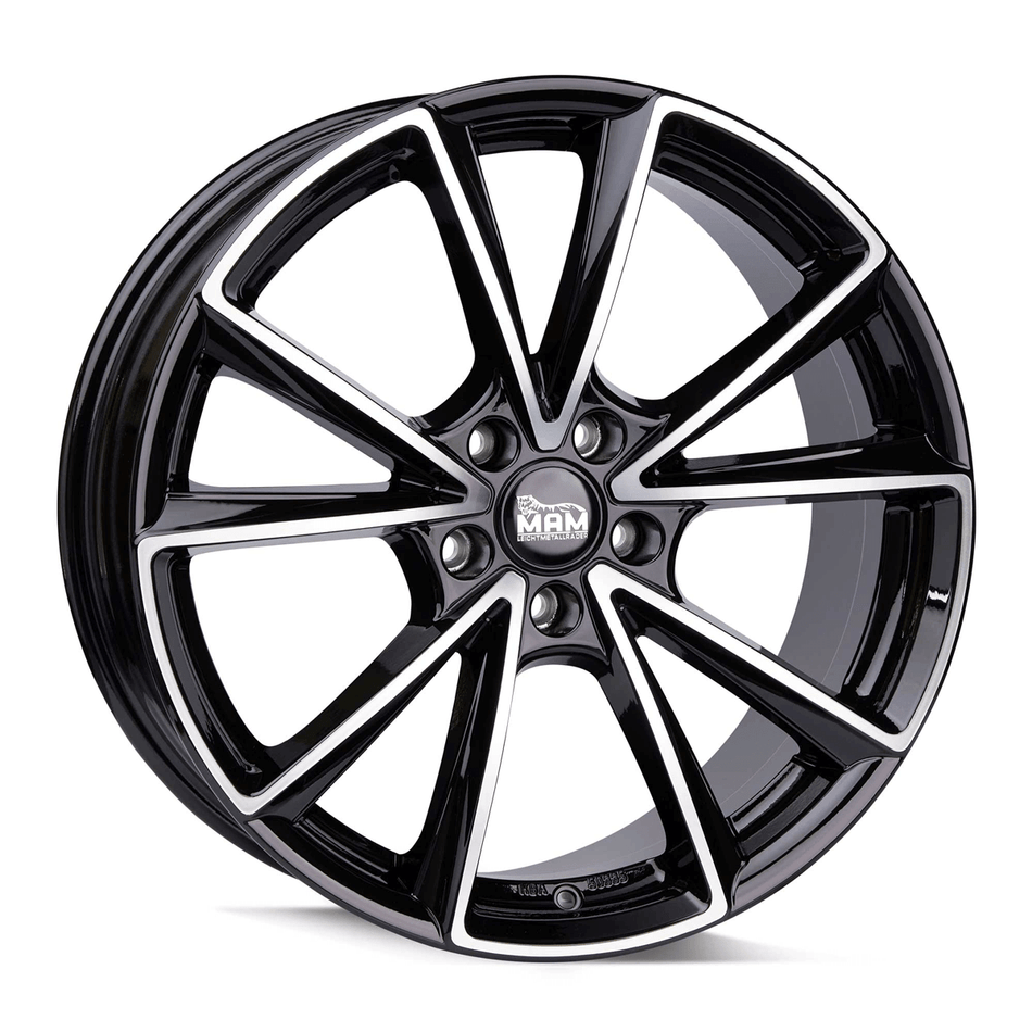 MAM WHEELS A5 8.0x19 ET30 5x112 CB66.6 BLACK FRONT POLISH
