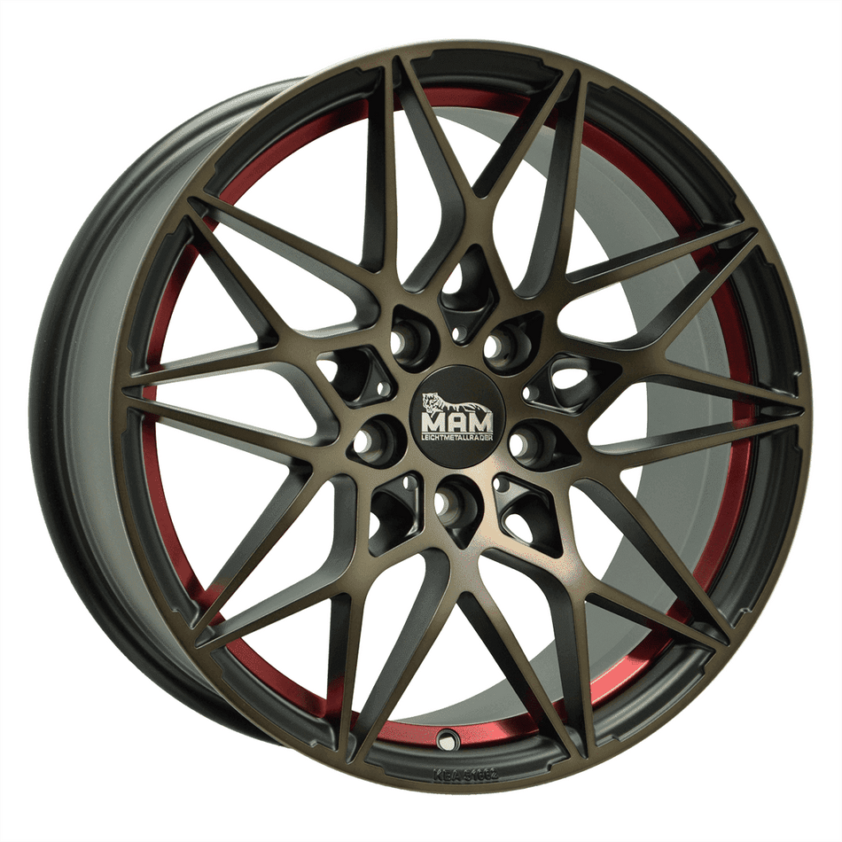 MAM WHEELS B2 8.5x20 ET45 5x112 CB72.6 BRONZE RED INSIDE