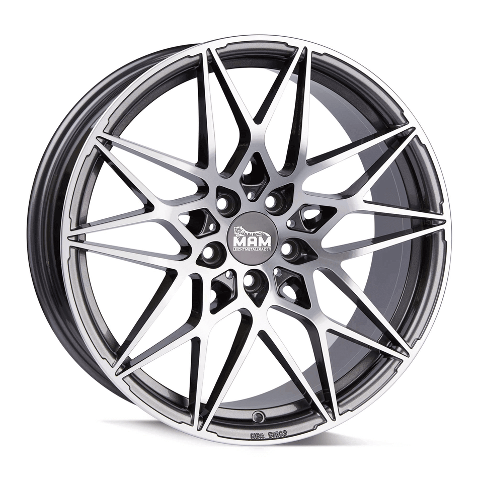 MAM WHEELS B2 8.5x19 ET45 5x112 CB72.6 PALLADIUM FRONT POLISH