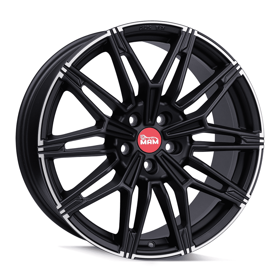 MAM WHEELS B3N 8.5x19 ET35 5x120 CB72.6 MATT BLACK LIP POLISH