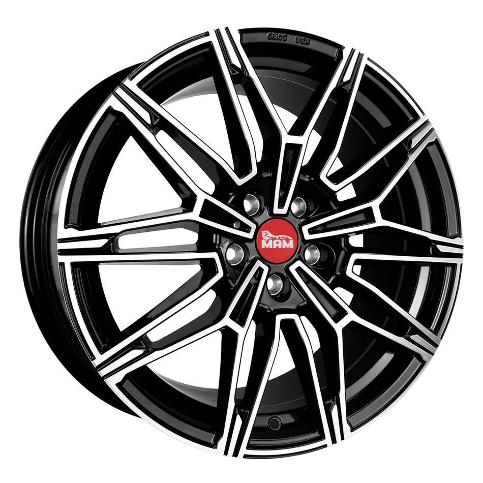 MAM WHEELS B3 8.5x19 ET35 5x120 CB72.6 BLACK FRONT POLISH