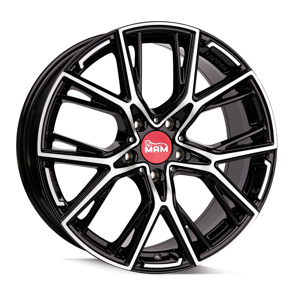 MAM WHEELS B4 8.5x19 ET30 5x112 CB72.6 BLACK FRONT POLISH