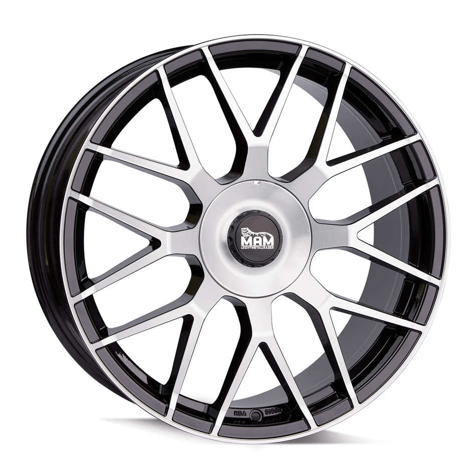 MAM WHEELS GT1 8.5x20 ET45 5x112 CB66.6 BLACK FRONT POLISH