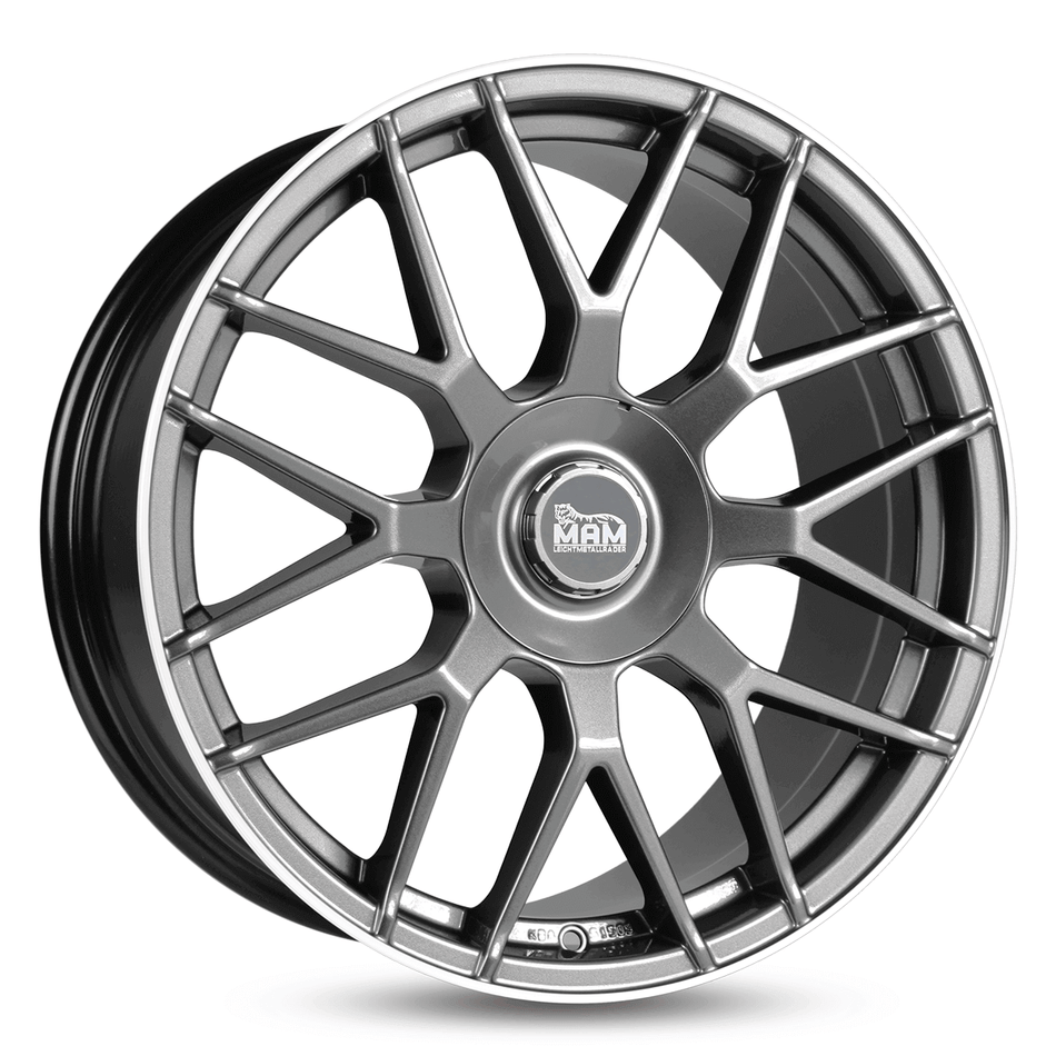 MAM WHEELS GT1 9.5x19 ET42 5x112 CB66.6 PALLADIUM LIP POLISH