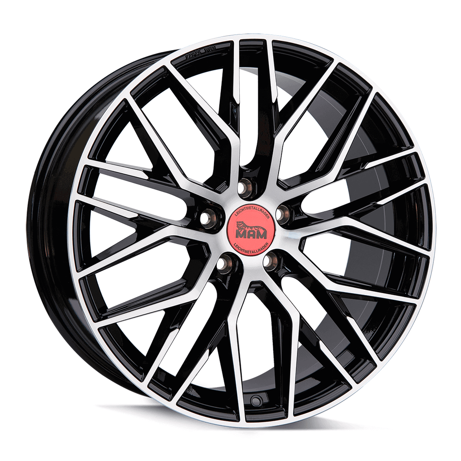MAM WHEELS RS4 8.0x18 ET45 5x108 CB72.6 BLACK FRONT POLISH