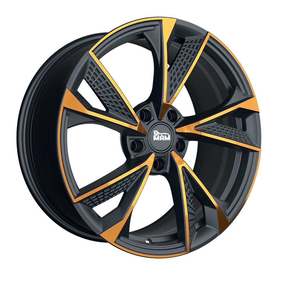 MAM WHEELS RS6 8.5x20 ET40 5x108 CB72.6 MATT BLACK FRONT COPPER
