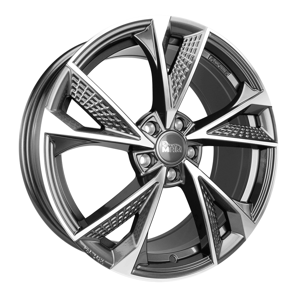 MAM WHEELS RS6 8.5x20 ET45 5x114.3 CB72.6 PALLADIUM FRONT POLISH