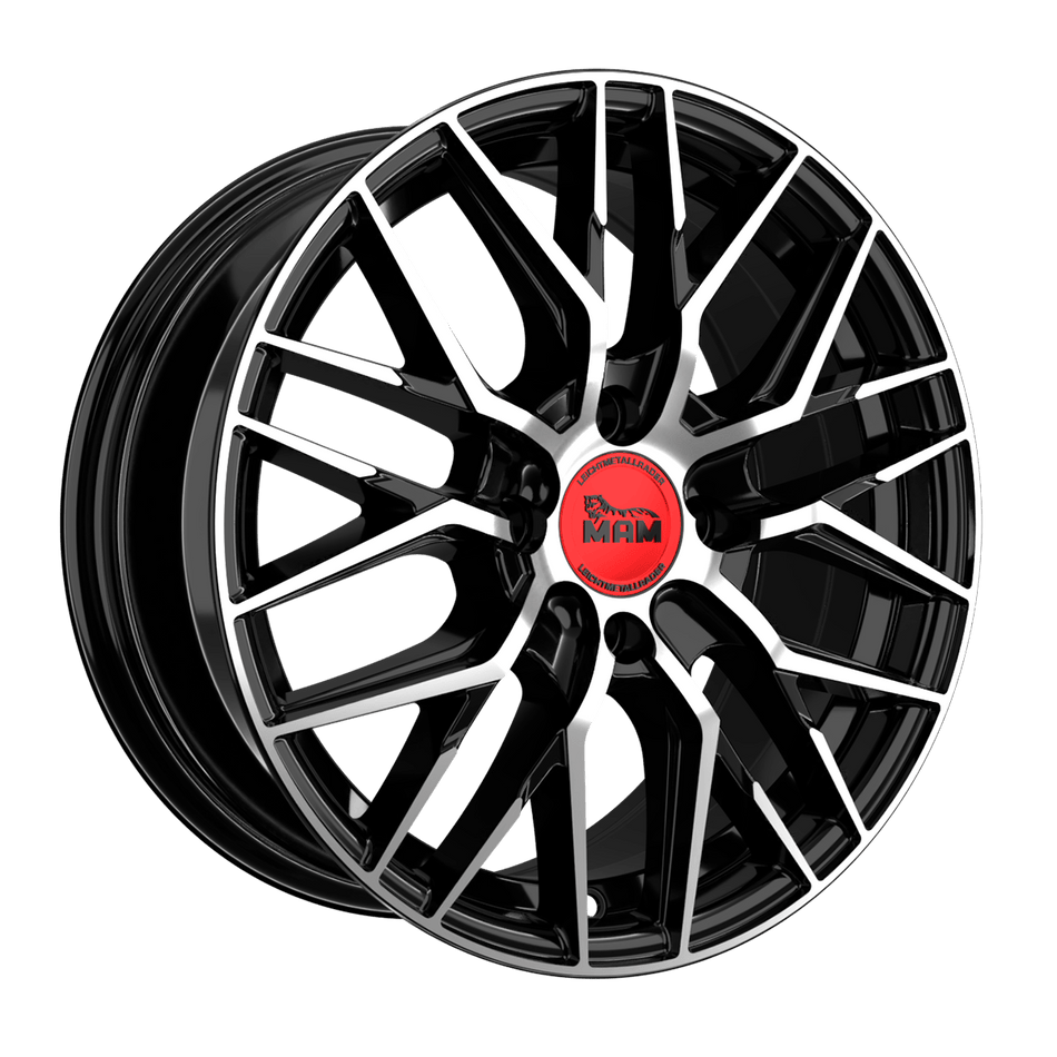 MAM WHEELS RS4 6.0x15 ET35 4x100 CB63.4 BLACK FRONT POLISH
