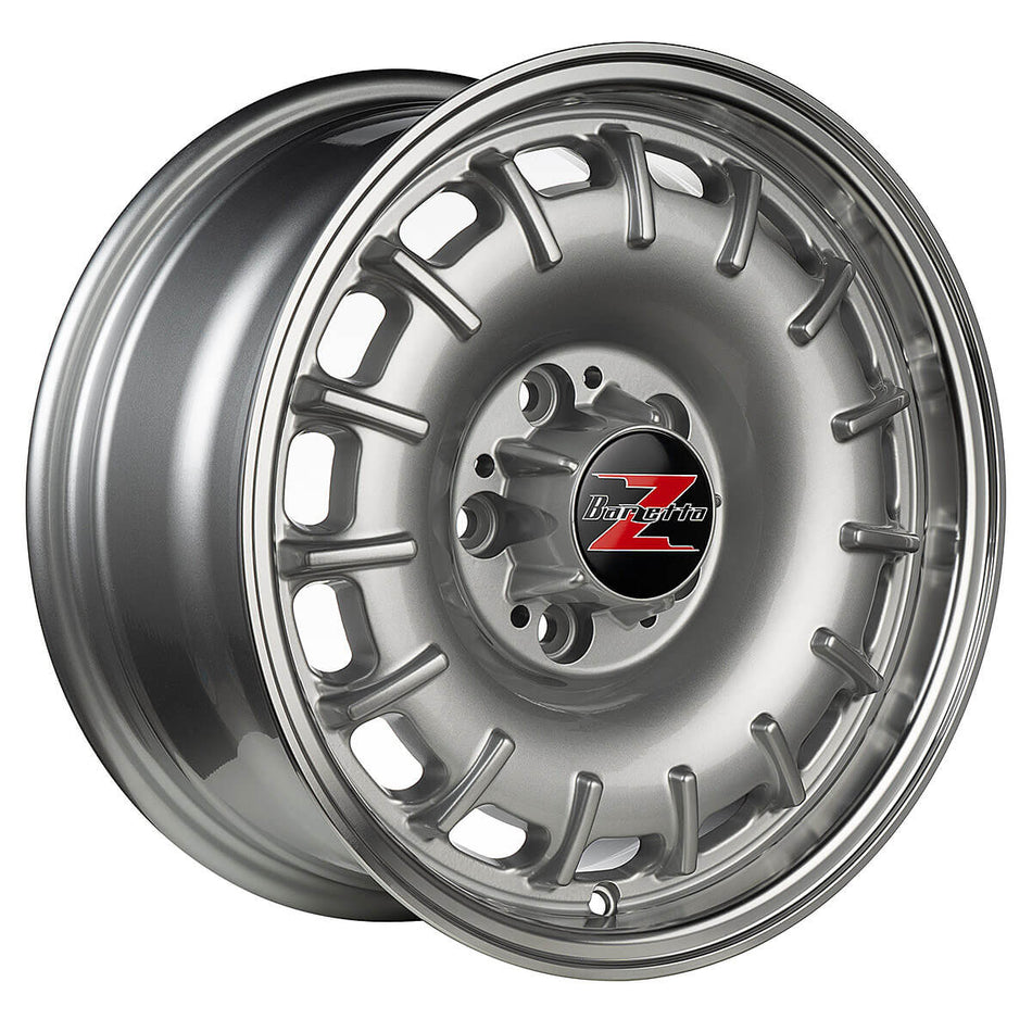Barzetta Baroque Silver Polished Lip 6x14 5x112 ET30 Nav 66.6