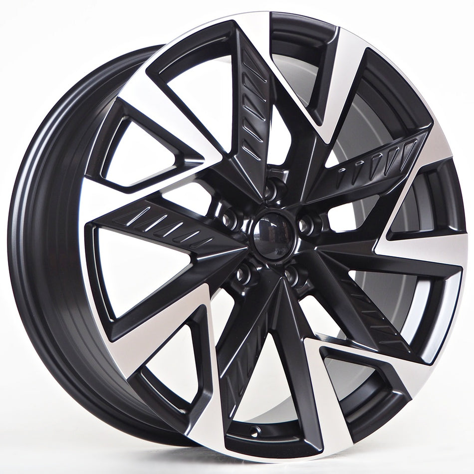 Ratlankis Inid 8X18 5X112 ET42 57,1 Matt Black + Machine Face