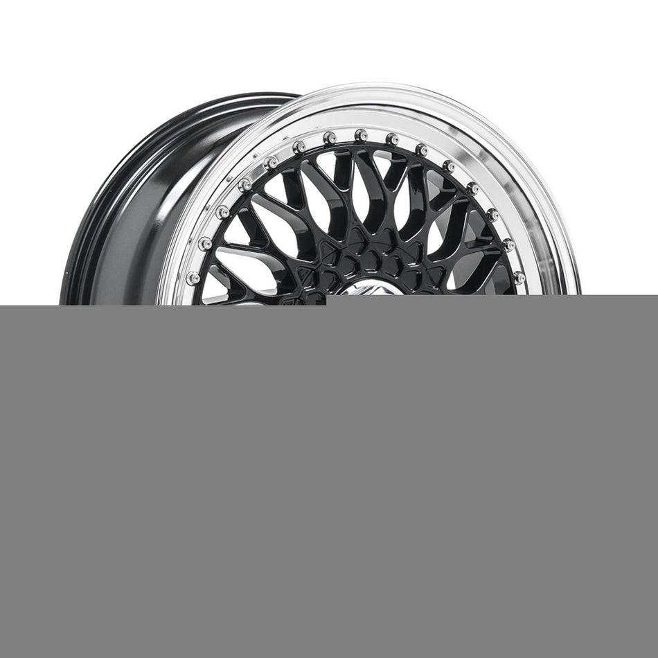 LENSO BSX 7.0x15 ET24 5x112 CB73.1 GLOSS BLACK & POLISHED