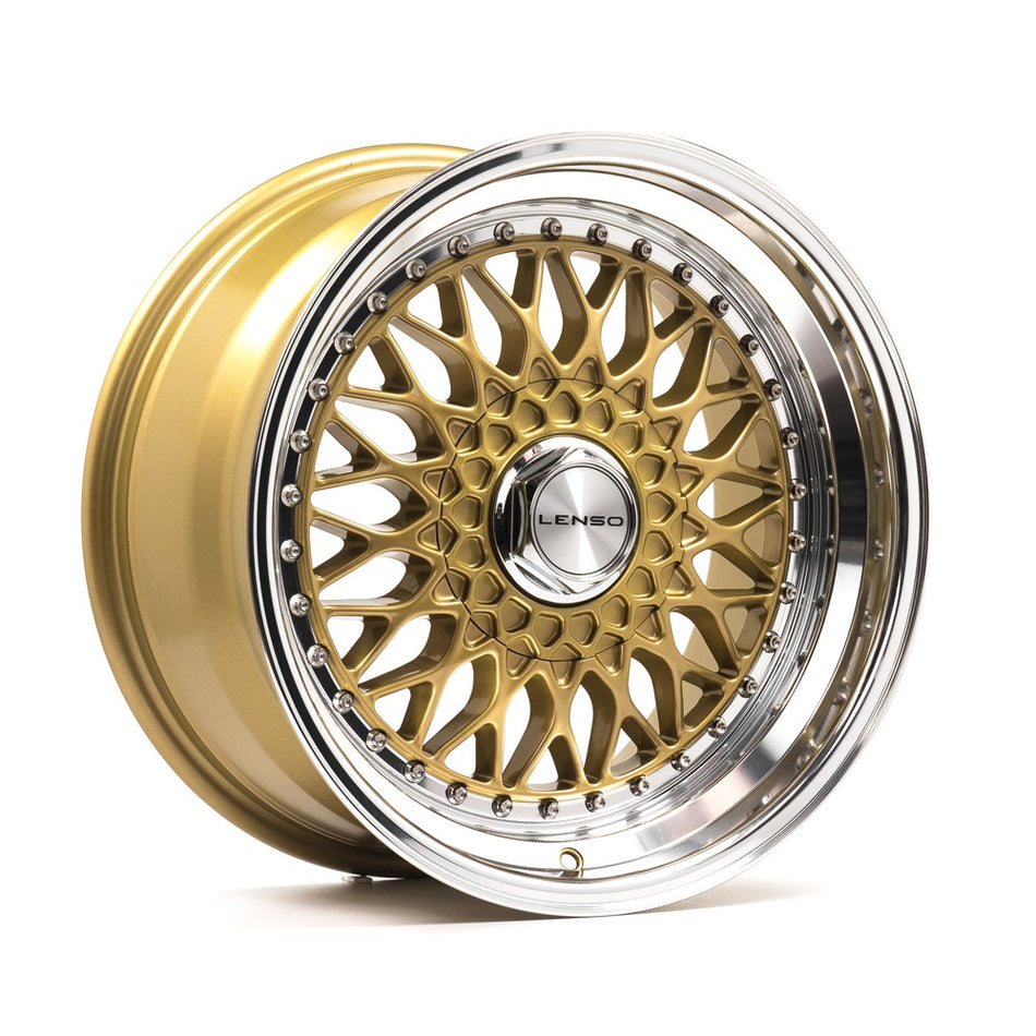 LENSO BSX 7.5x17 ET20 5x115 CB72.6 GLOSS GOLD & POLISHED