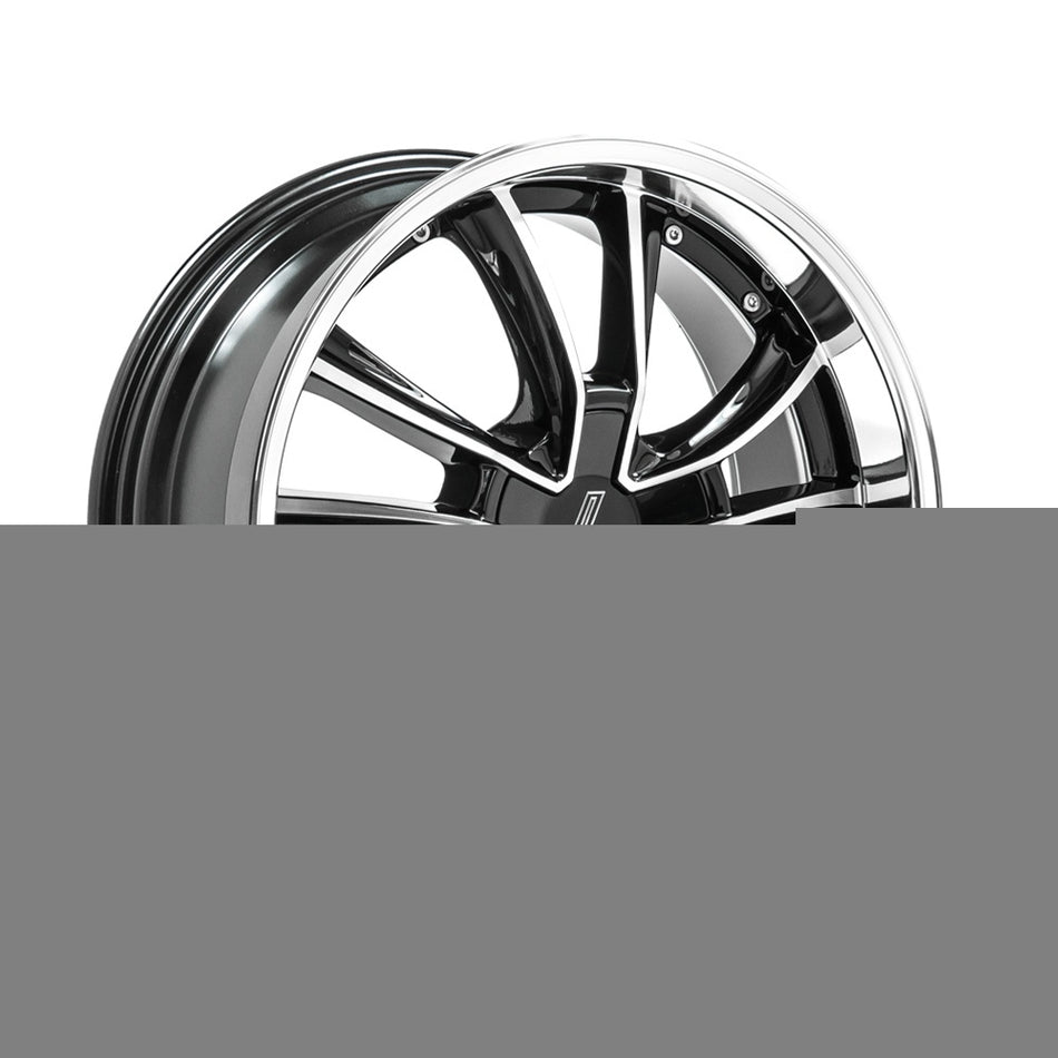 LENSO ES7 7.5x18 ET45 5x110 CB73.1 GLOSS BLACK & POLISHED